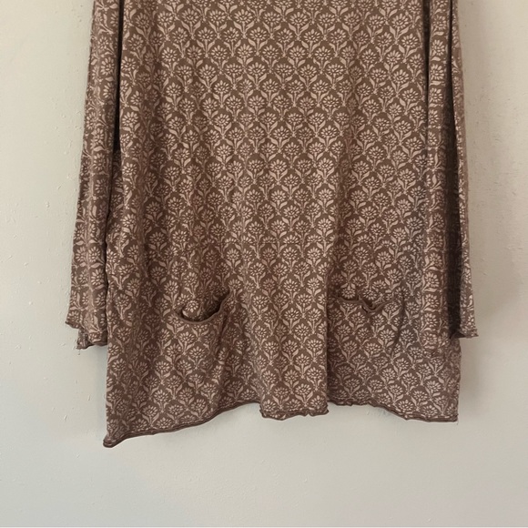 Fresh Produce Brown/Tan Flower Print Blouse Size XL/XXL - Picture 6 of 12